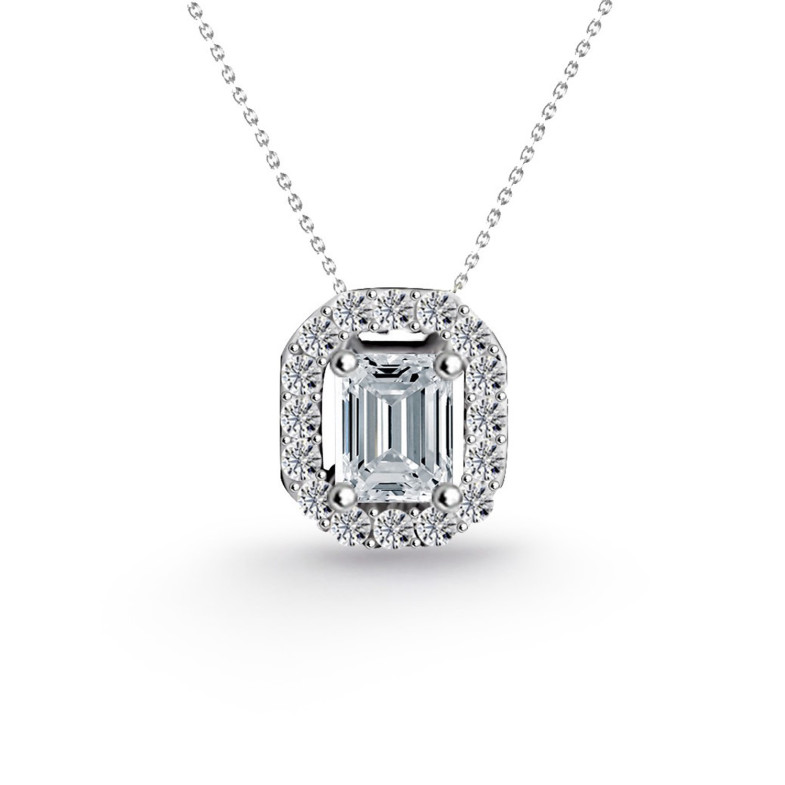 Angie Diamond Necklace Emerald size 0.35 99930380041