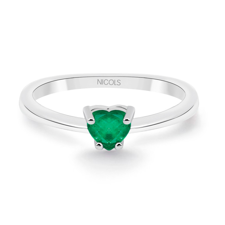 Ring Solitäre Verpflichtung Emerald Herz Isabella 0.20ct 99928255112