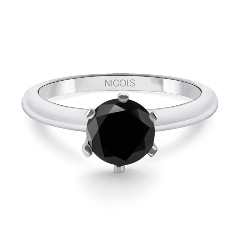 Anillo Diamante Negro Solitario Black Power 99928220011