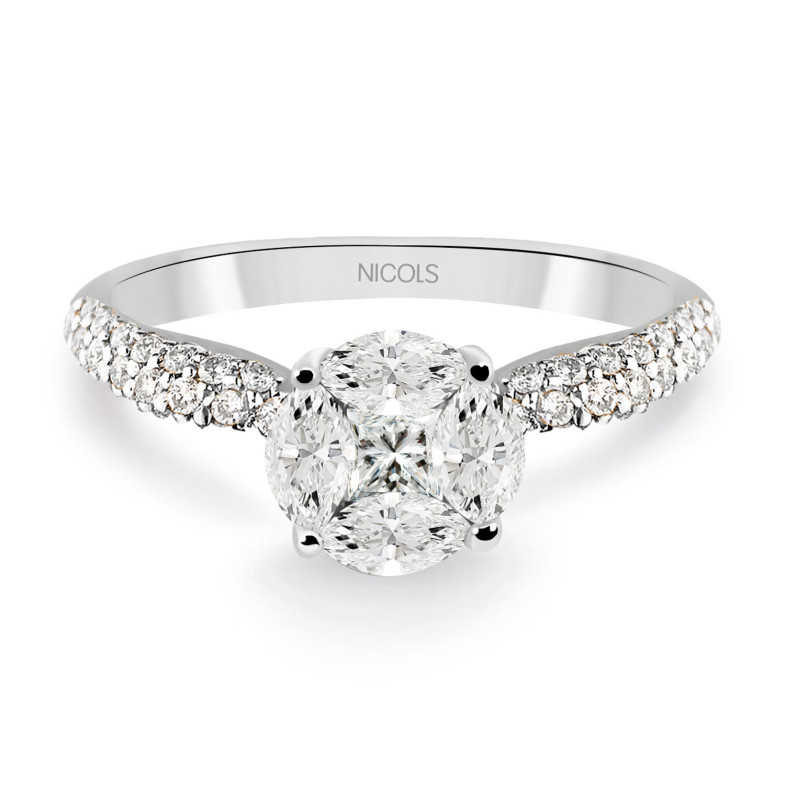 Gardenia Solitaire Ring 1.10 White Gold 32810020011