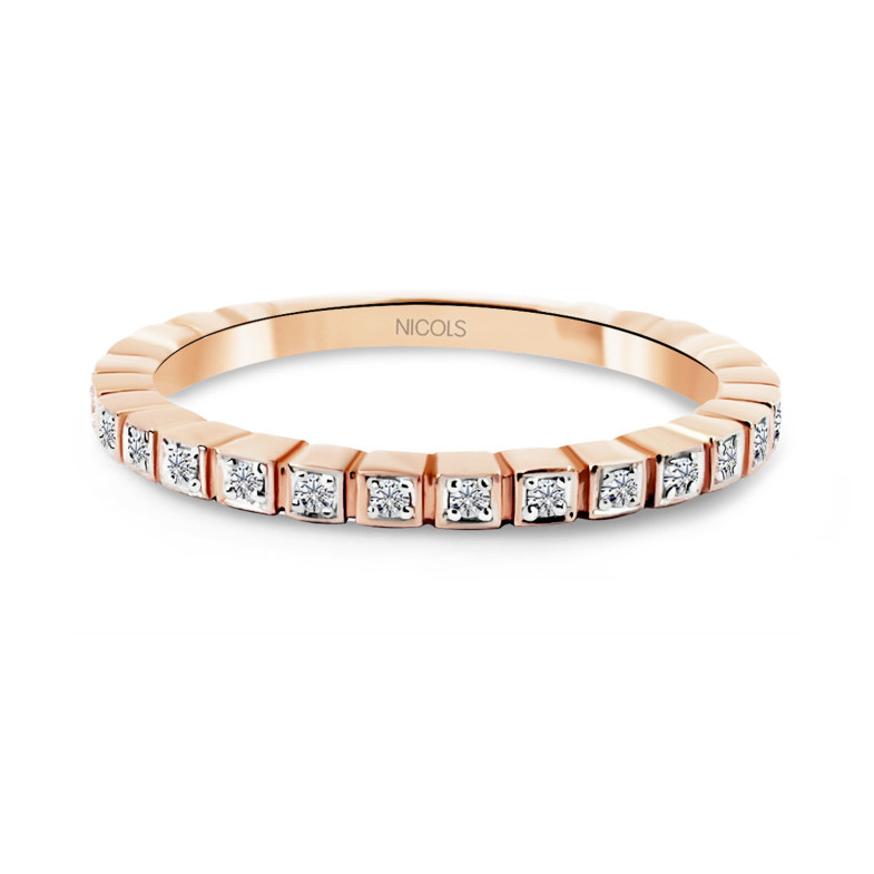 Anel de diamante rosa 29210421011