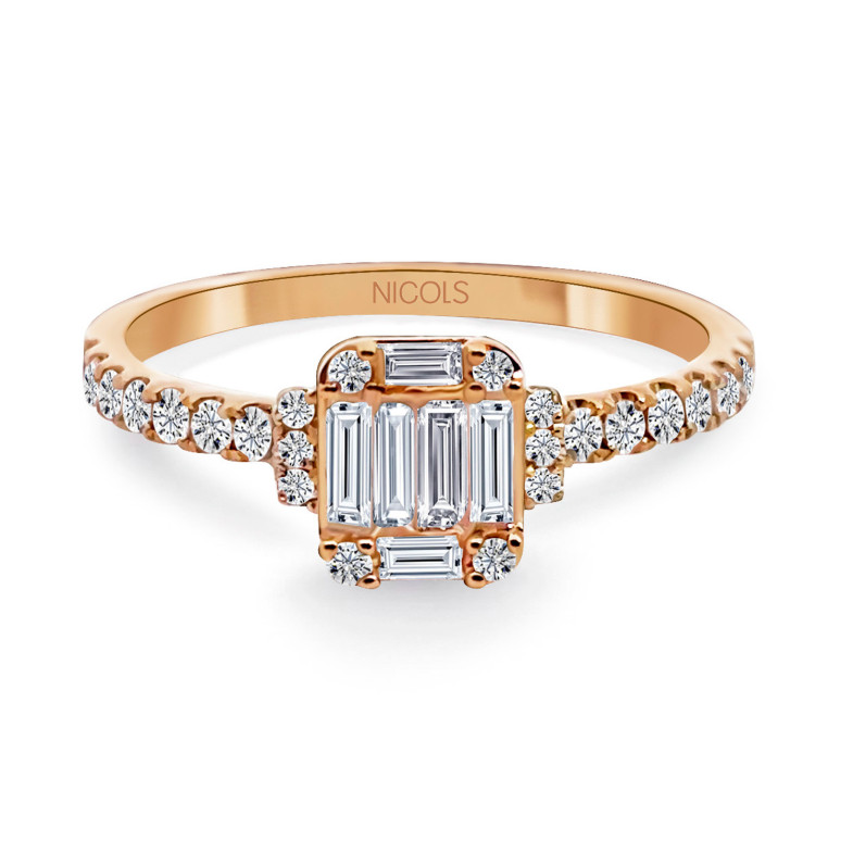 Diamond Ring ELECTRA 0.58 Rose Gold 32810035519