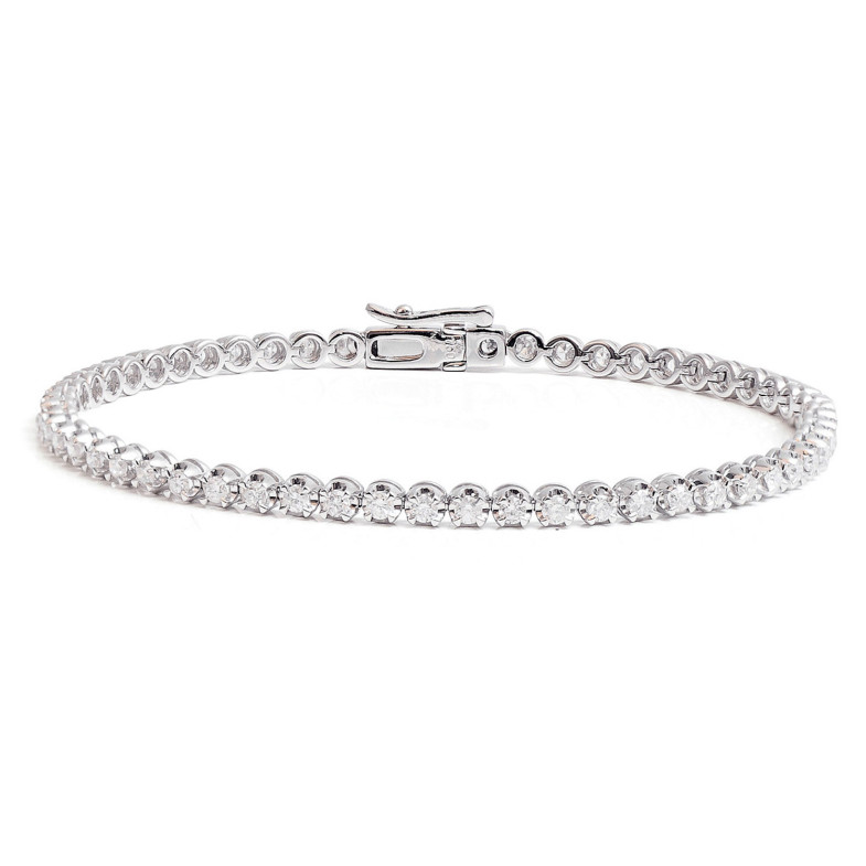 Riviere Claws Diamond Bracelet 2 carats White Gold 26910140031