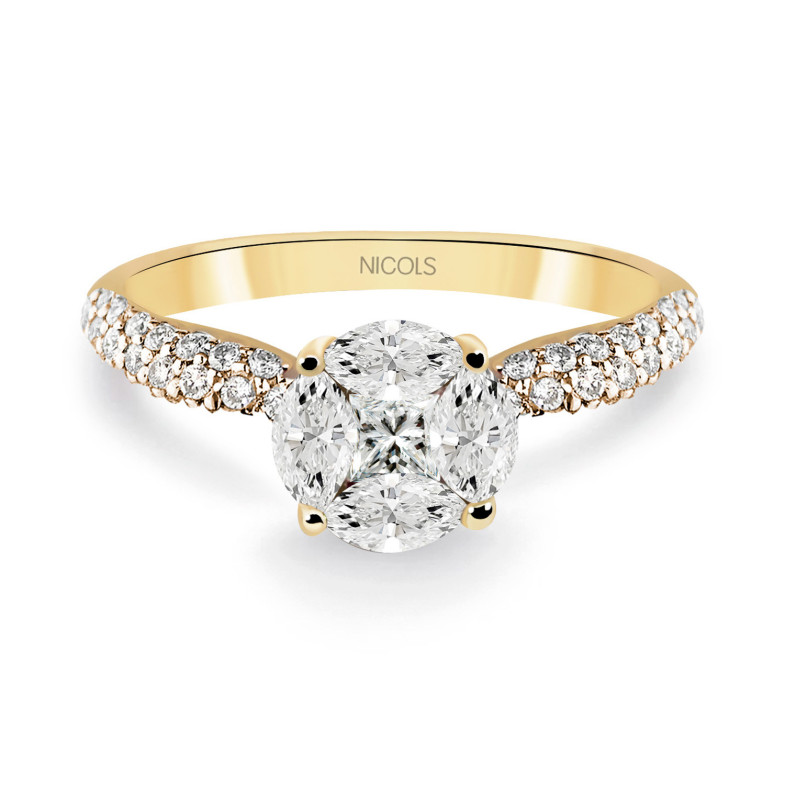 Gardenia Solitaire Ring 1.10 Yellow Gold 32810020111
