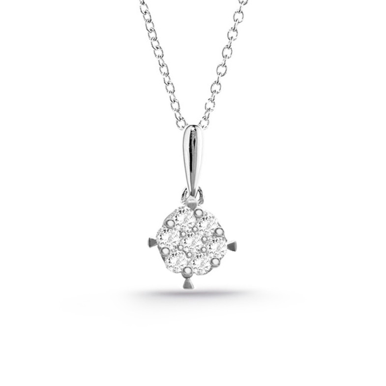 Gardenia Diamonds Necklace 0.10 White Gold 29210230041
