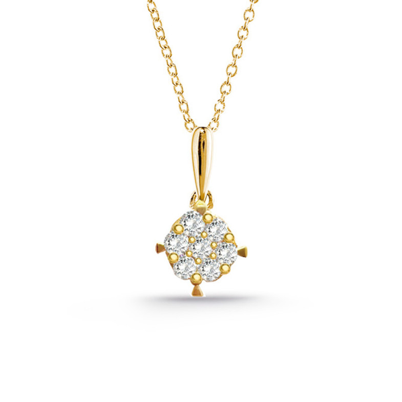 Collier Diamant Gardenia 0.10 Or Jaune 29210230141