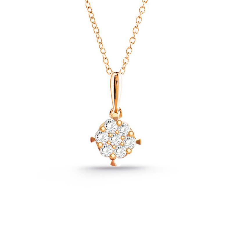 Gardenia Diamonds Necklace 0.10 Pink gold 29210230241