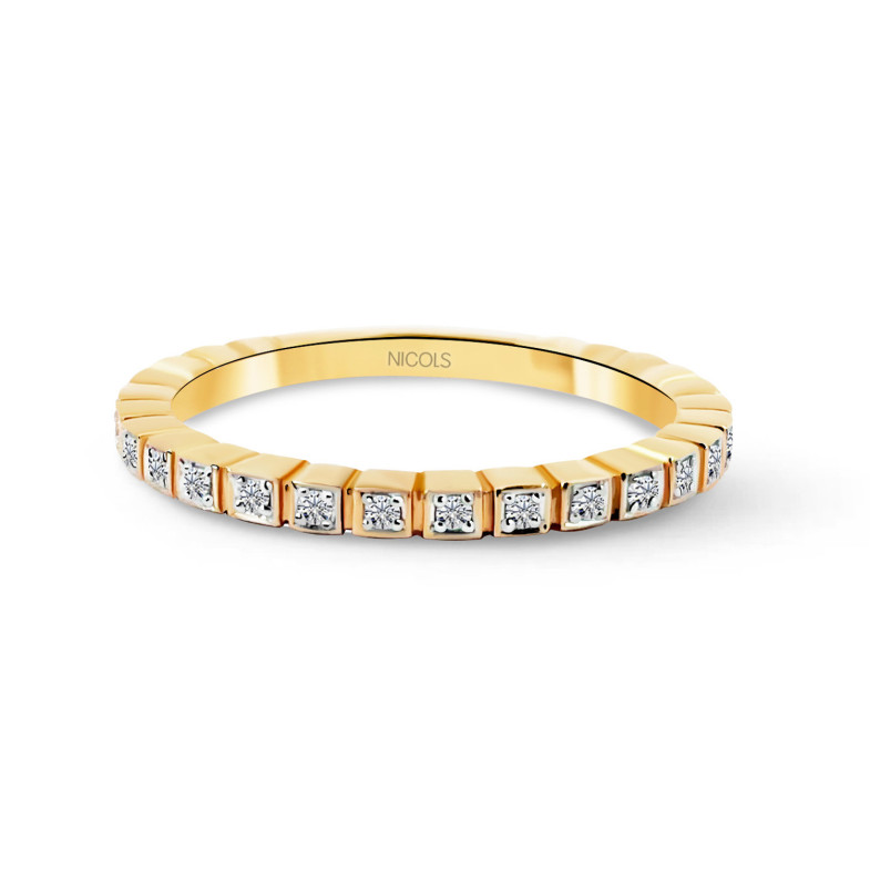 Bague Diamant Crémaillères Or Jaune 29210420011
