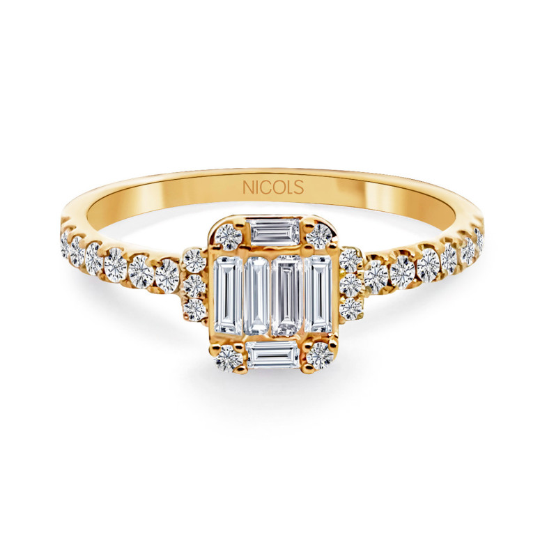 Bague Diamant ELECTRA 0.58 Or Jaune 32810035515