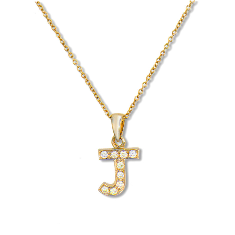 LETTER J Initial Necklace 05710505941 DIAMONDS