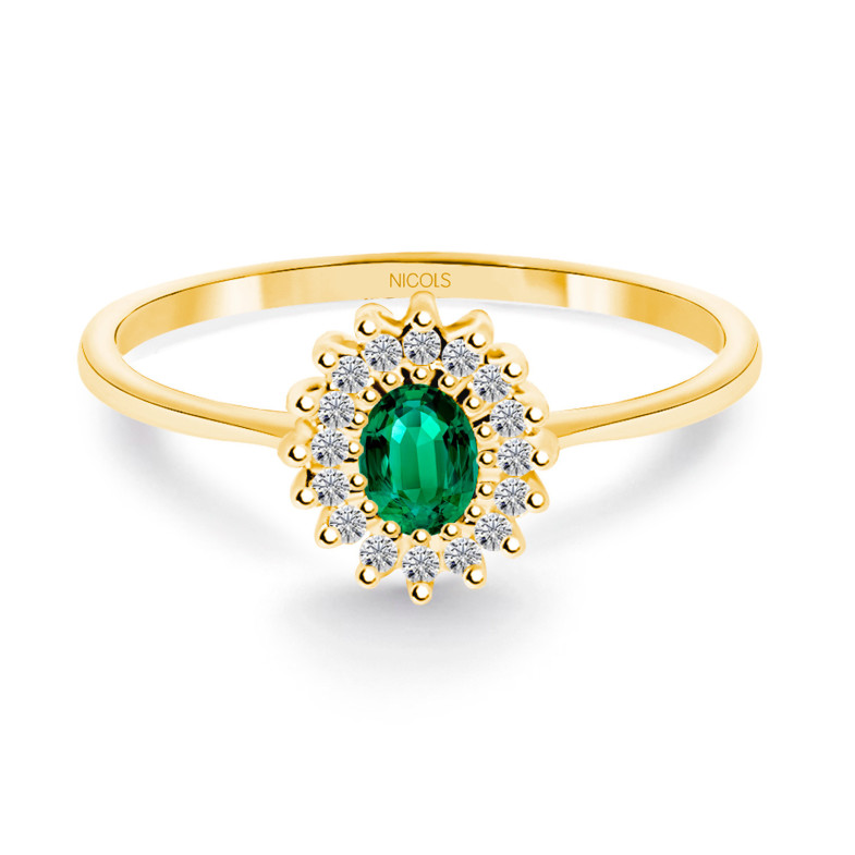 Anello in oro Emerald OVAL DETAIL 29210350015