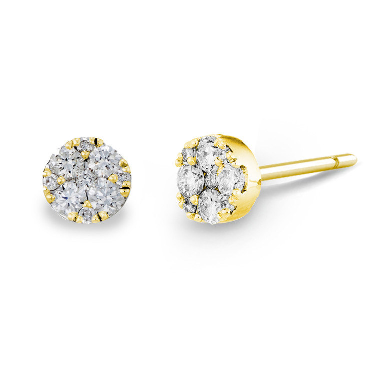 Boucles d'oreilles diamant Gardenia 0,38 Dormilona or jaune 14710980121