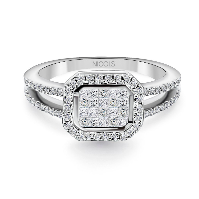 Anello di diamante principessa 0.53 ct 14710320211