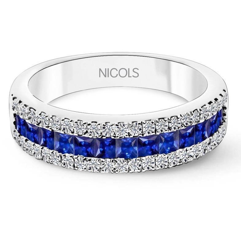 Prinzessin Saphir Ring und Diamanten Amelia 0.30 14710370213