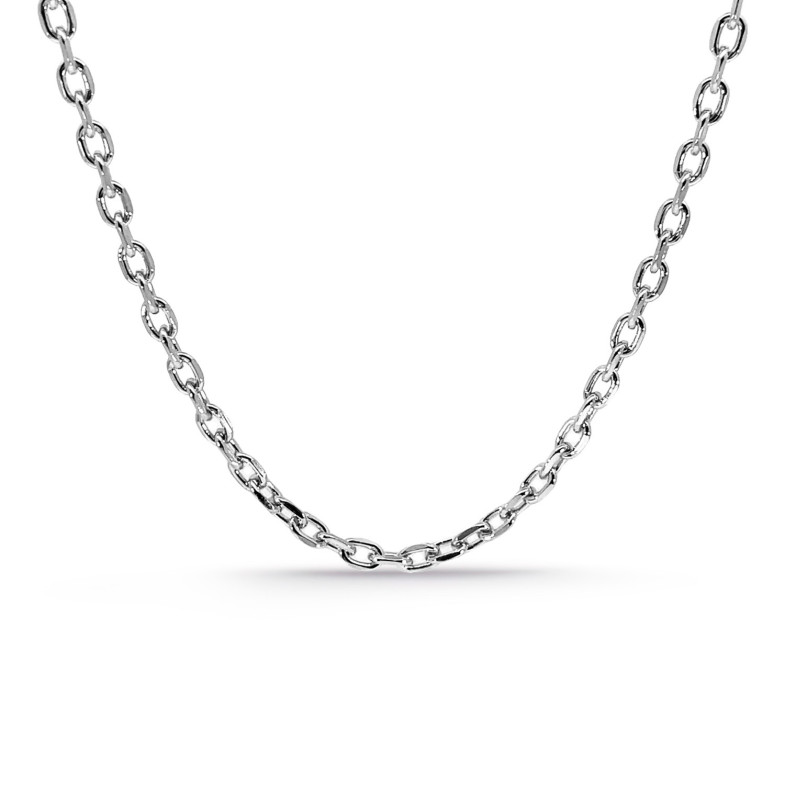 White Gold Chain 60cm Forced Oval Stoned 18K 2.8mm 37610286050