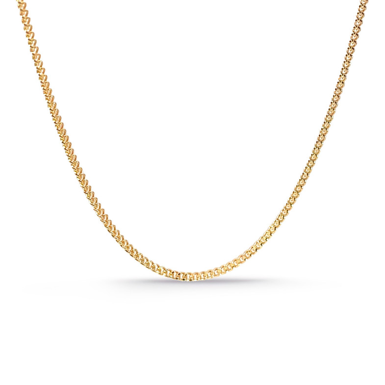 18K Solid Gold Chain 60 cm Barbada 1.4 mm 37610736050