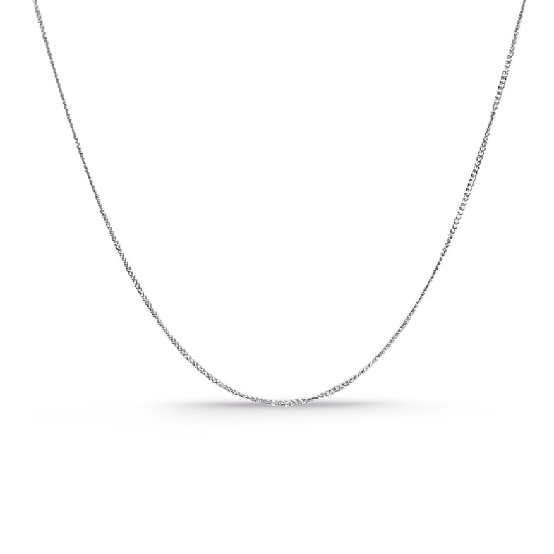 Authentic 18K White Gold Chain Barbada 0.8mm 37610716050