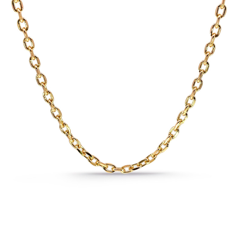 Faceted Oval Forced 60 cm Gold Chain 18K 2.8 mm 37610286050