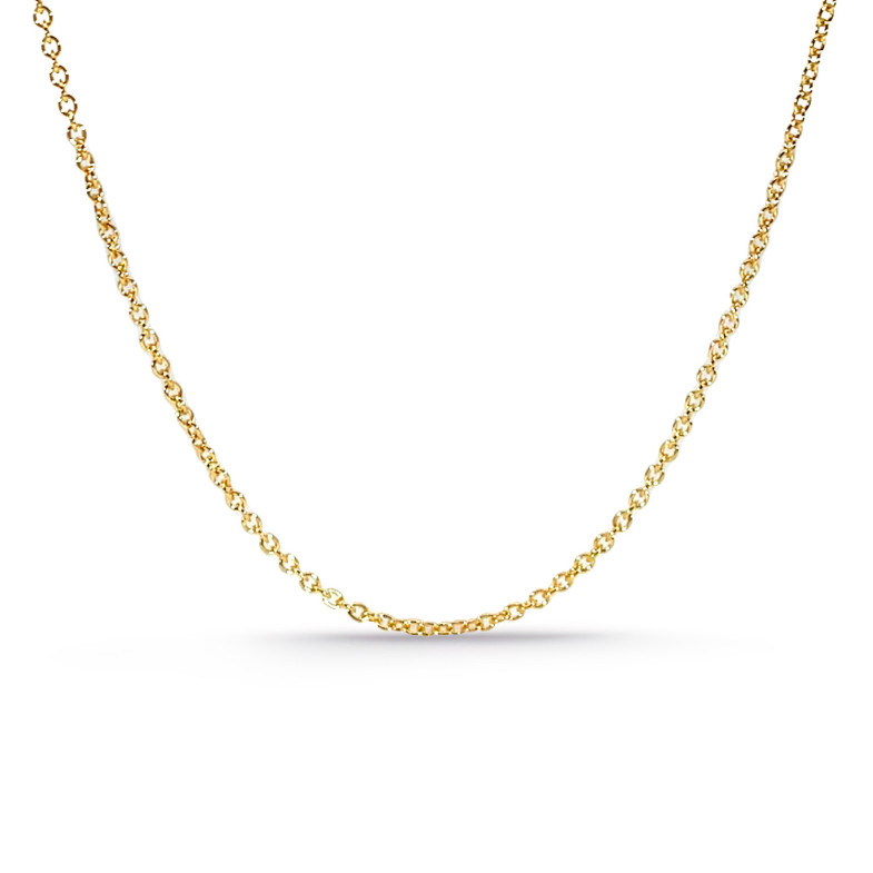 Cadeia dourada forjada 1.3mm 18K 45cm 37610014550