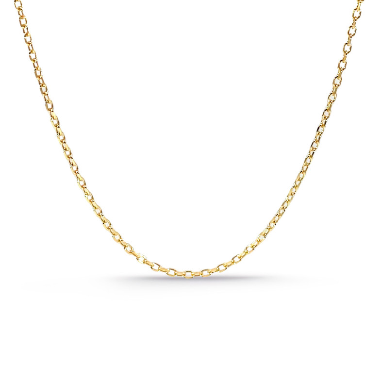 Catena d'oro forgiata ovale lapidato 1.4mm 18K 45cm 37610234550