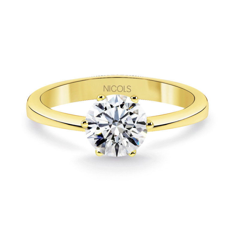 Geraldine Yellow Gold (18kt) Anel de compromisso com diamante 0.95ct 99928286615