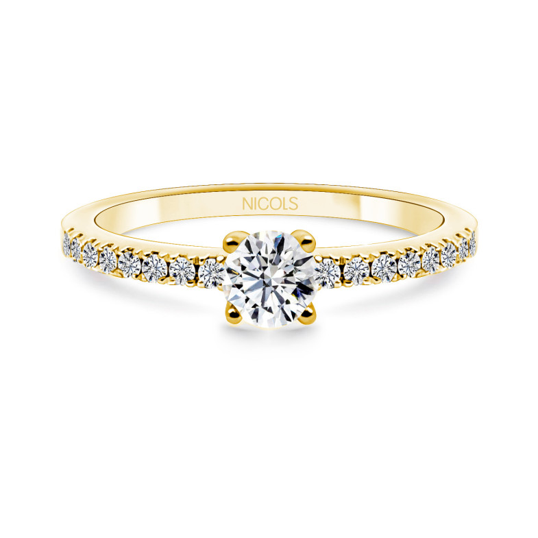 Dafne Petit Diamante bague 0.30 or jaune 29210585315