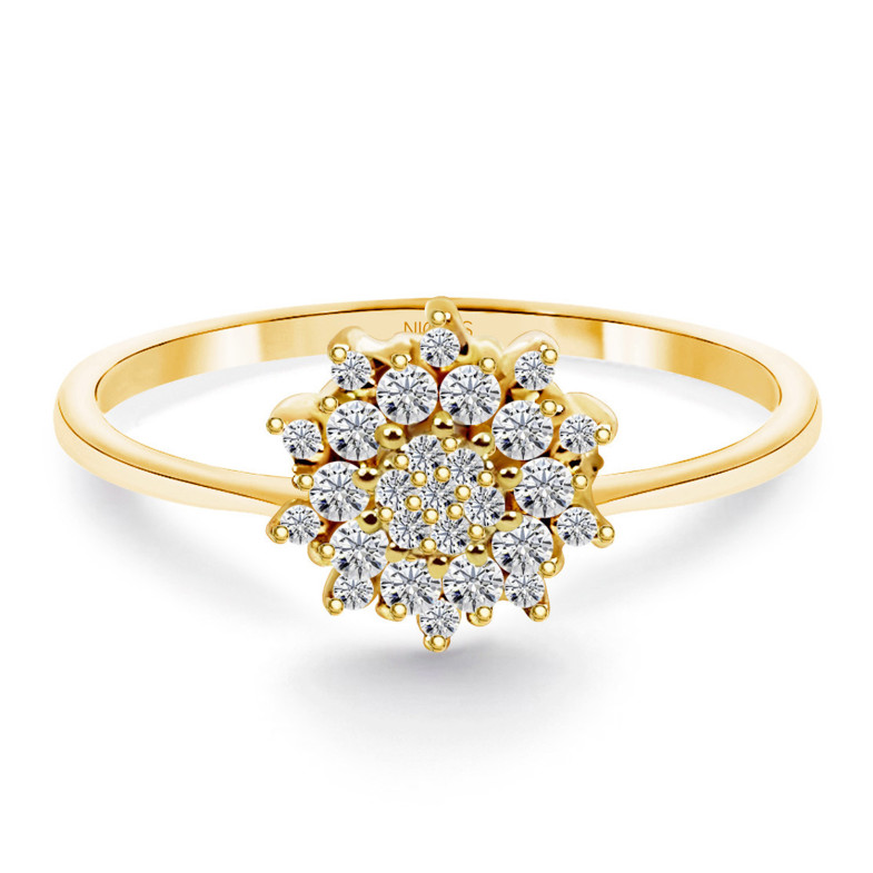 Vintage Gold and Diamonds Ring SNOW FLOWER 29210510515