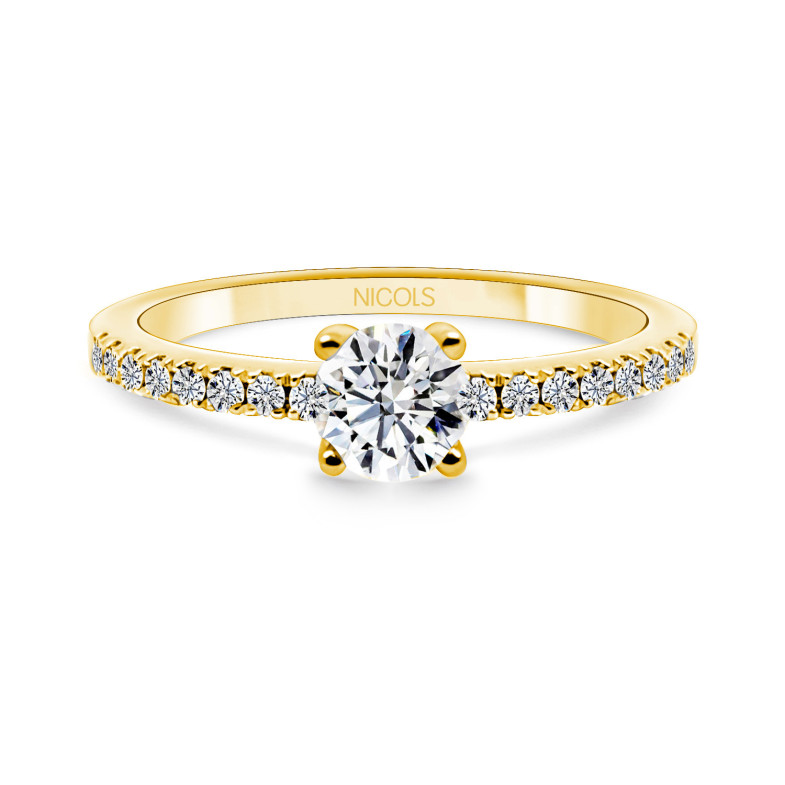 Anneau unique Diamant Dafne Petit 0.40 Or jaune 29210585515