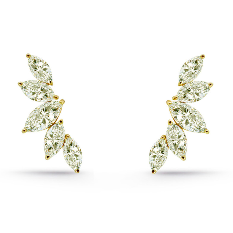 Climber Earrings Marquis Gold 1.5 Ct 26910360021