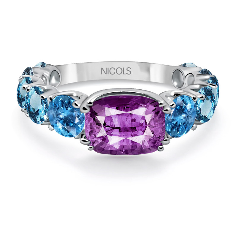 Anel Ametista de anel RAINBO Ouro rosa 14711130010