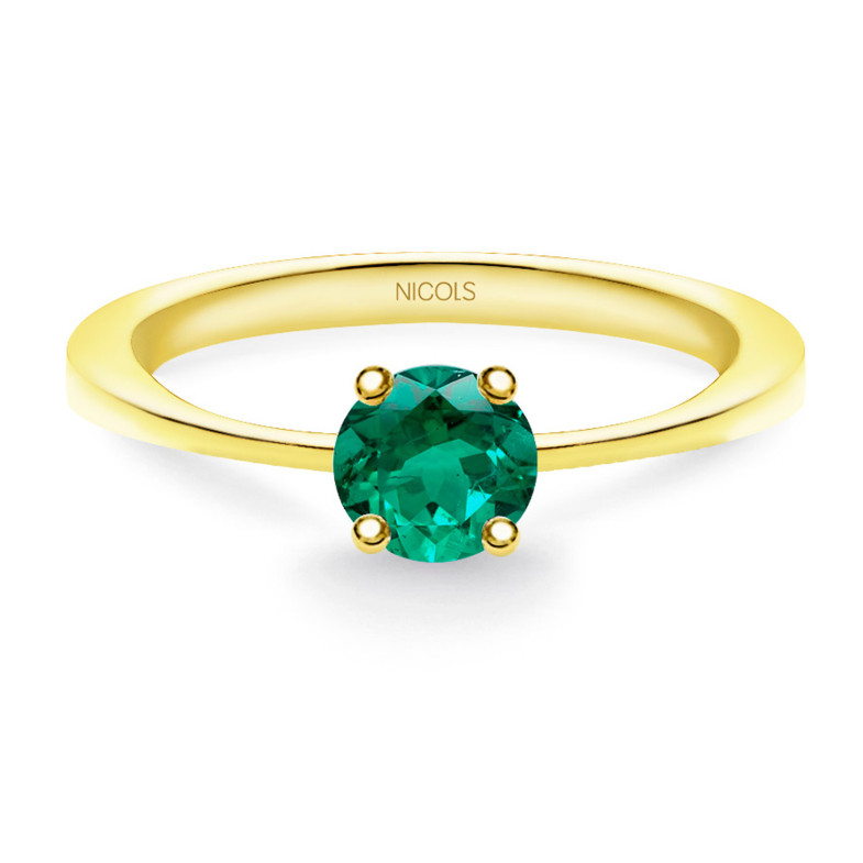 Anneau solitaire Emerald Isabella 0.50ct Or jaune 99928263712