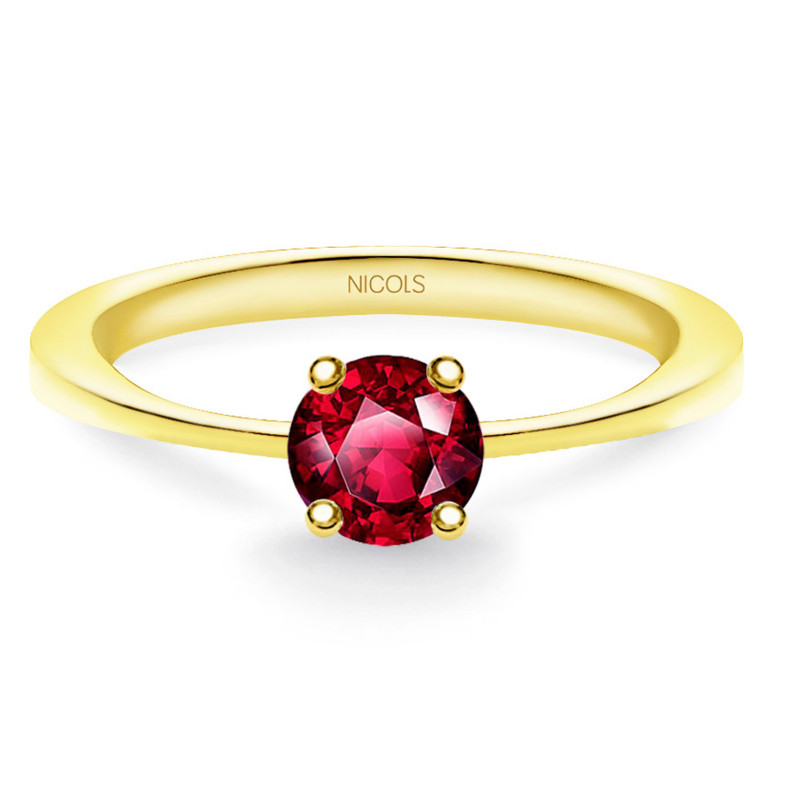 Isabella Ruby Solitaire Ring 0.50ct Yellow Gold 99928263713