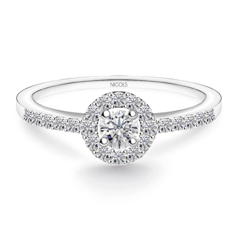Anel solitário de diamante cravo 0,30 99930173311