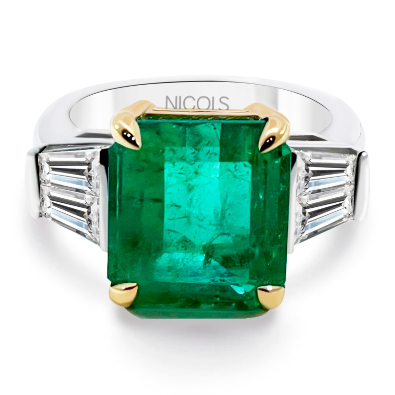 Red Carpet Solitaire Five Carat Emerald and Diamond Ring 99930083011