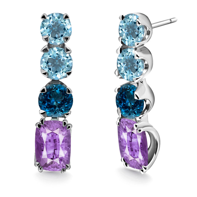 Boucles d'oreilles en or Amethyst Topaz RAINBOW 14711130020