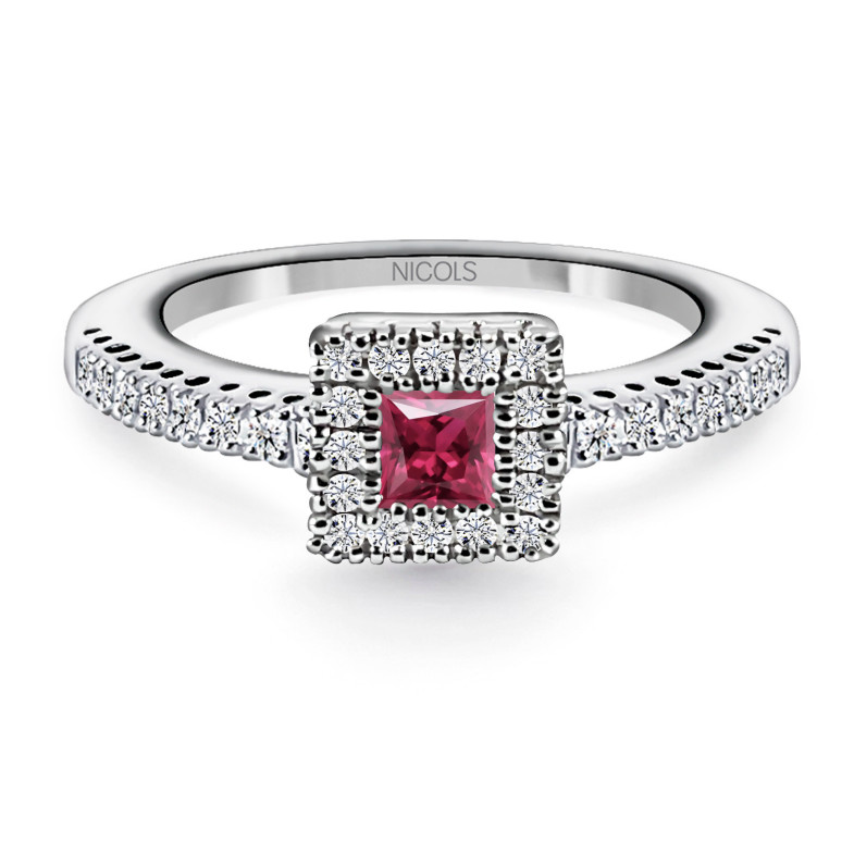 Ruby Ring DIAMOND COLOR ORLA QUARE 14710391113