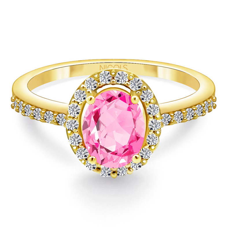 Anillo Zafiro Rosa Dalia Sunset 1.00 Oro Amarillo 99930025011