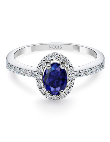 Dahlia Sunset Blue Sapphire Ring 0.60 99930028111
