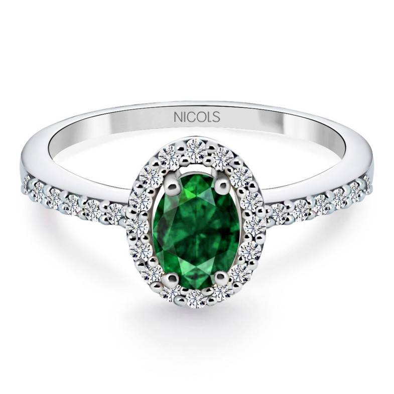 Dahlia Sunset Green Emerald Ring 0.60 99930028311
