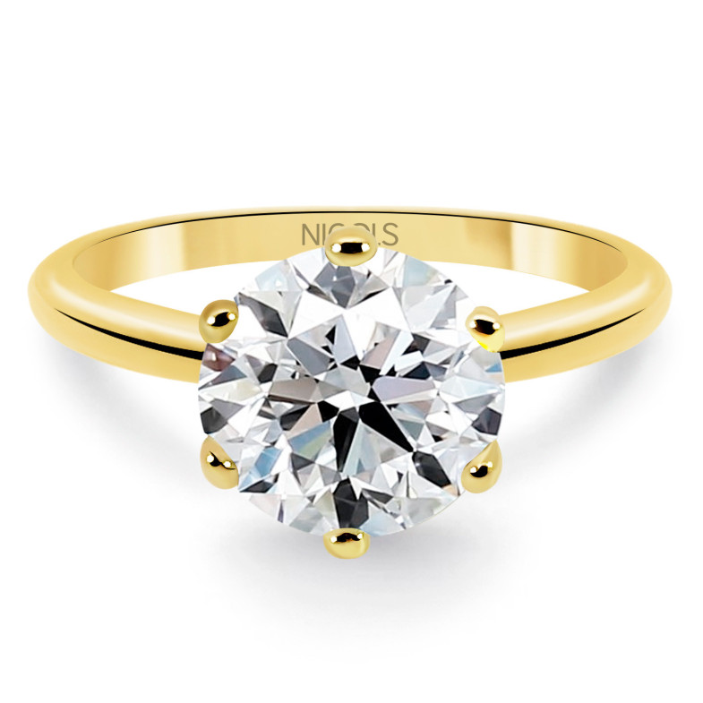 Diamant Ring 2 Ct H VS solitaire Charlotte or jaune 99928218716