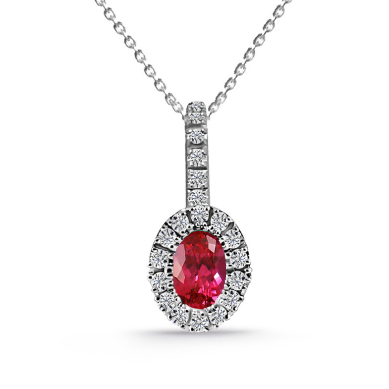 Ruby and Diamond DALIA Pendant