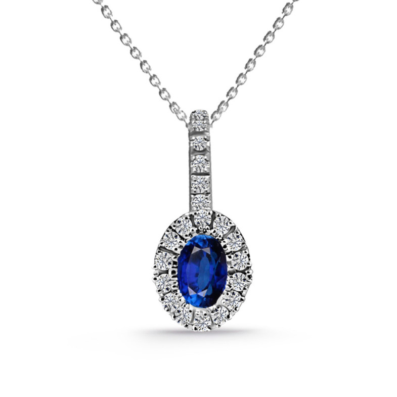 DALIA Sapphire and Diamonds Pendant