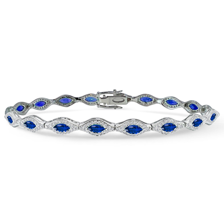 Pulseira de ouro Zafiros ROMBOS 14710820233