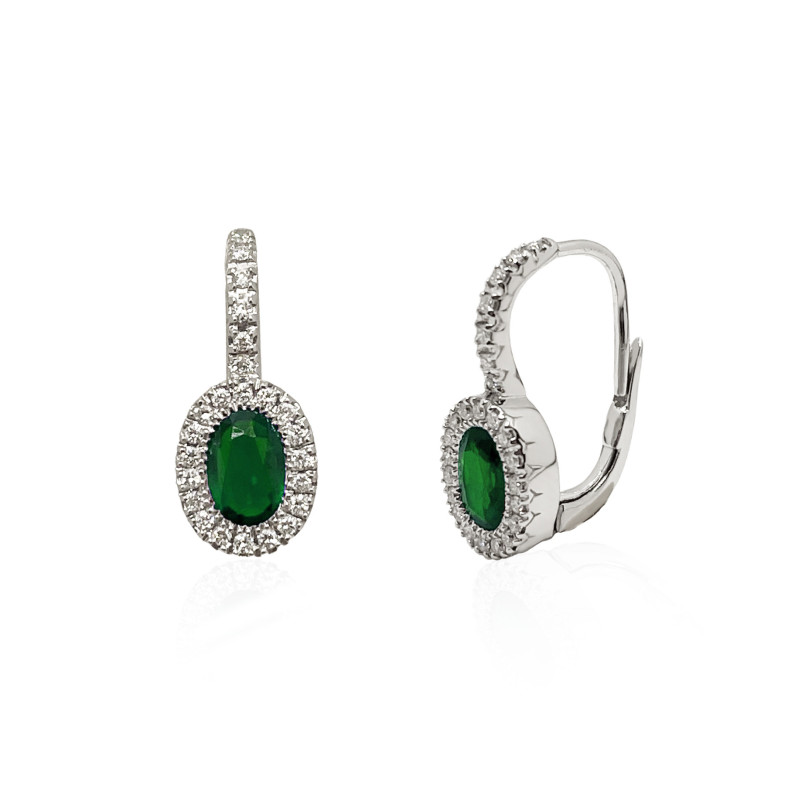 JUBILÄUM Smaragd-Diamant-Ohrringe 14710390023