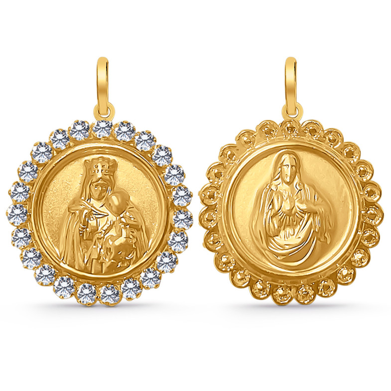 Scapular of the Miraculous Virgin, gold and diamonds 37510070052