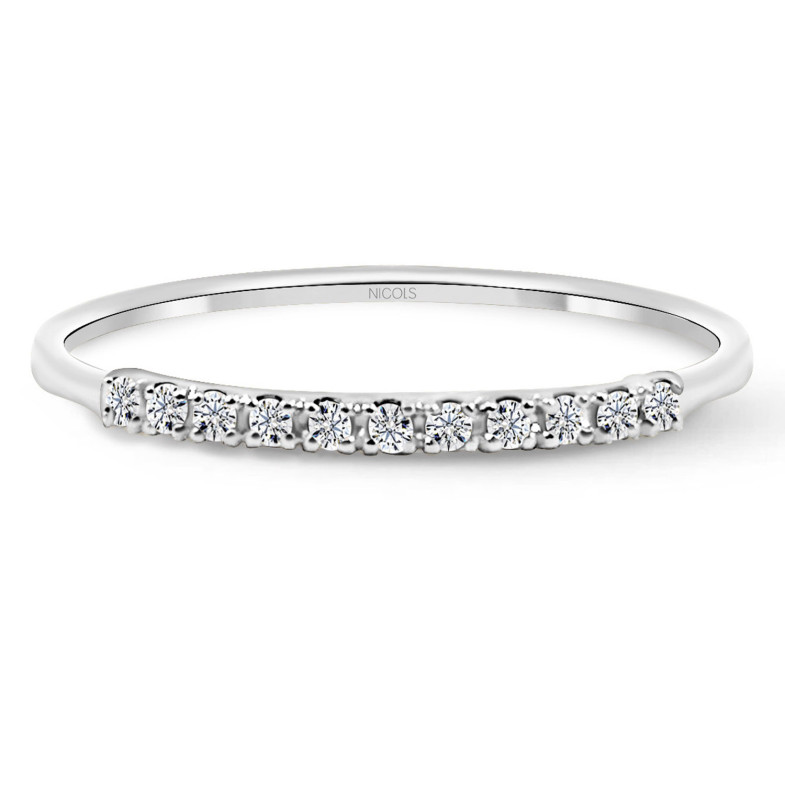 Anello diamante Azalea 0.07 Oro bianco 999303011
