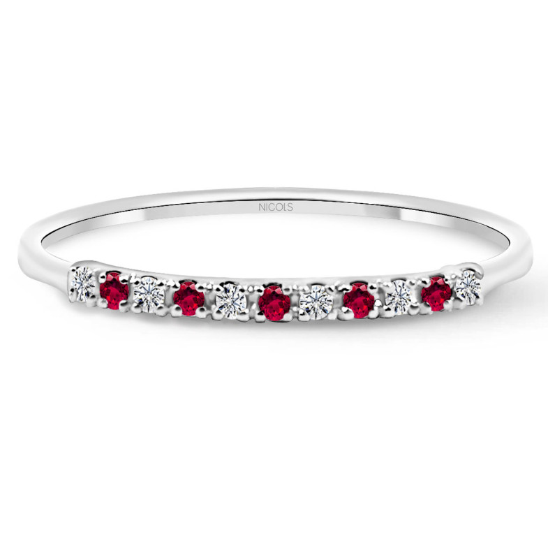 Anel de diamante Ruby Azalea 0.04 ouro branco 99930203213
