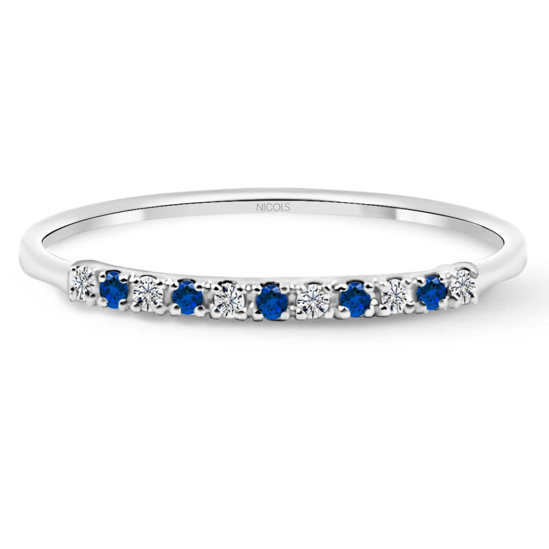 Diamant saphir 0,04 Or blanc 99930203314